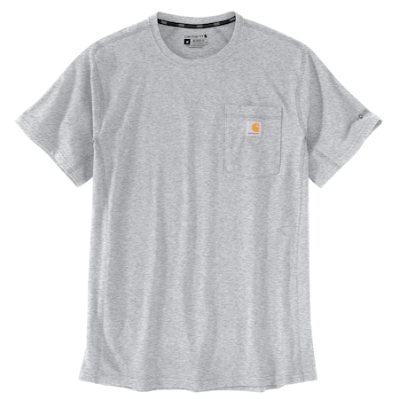 Carhartt Men's TK4616 M Force RlxdFit MW SS Pkt T M REG Short Sleeve Relaxed Heather Grey TK4616-M / 104616-HGYMREG